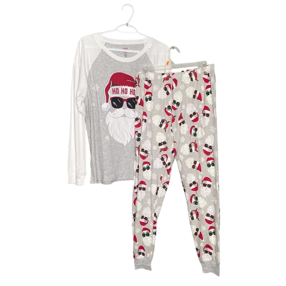 PJ Place Adult Matching Family Glow Santa Sunglasses Cotton Pajamas Size M\M